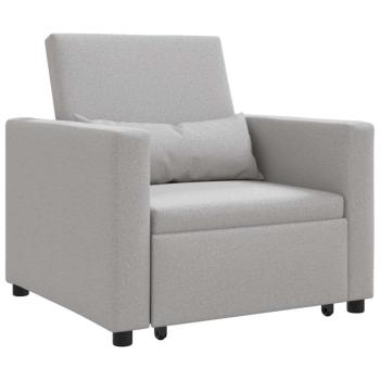 3-in-1 Einzelsofa-Bett wandelbar Wolkengrau Stoff