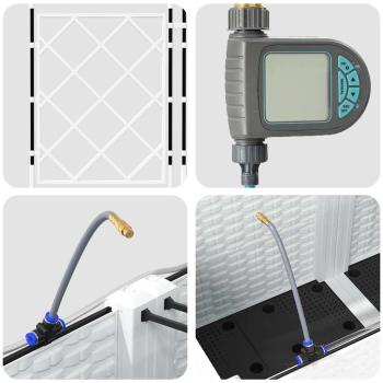 Gartenpflanzer Lattice mit Speicher Weiß 120 x 120 x 142 cm Plastik