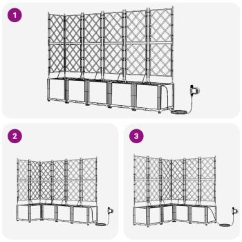 Gartenpflanzer Lattice mit Speicher Weiß 120 x 120 x 142 cm Plastik