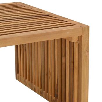 Gartenseit Tisch 110x55x35.5 cm Massivholz Teak