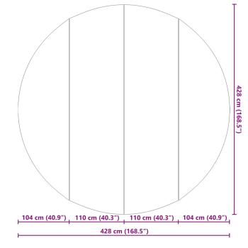 Poolunterlage Schwarz Ø 428 cm, Vliesstoff rund