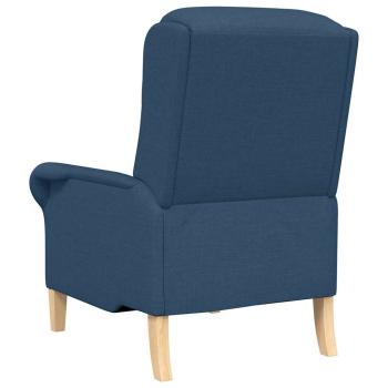 Moderner Sessel Blau Stoff mit Holzfüßen Standard Langlebig