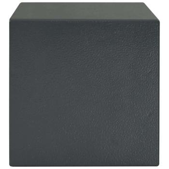 Safe Box mit Schlüsselverschluss Dunkelgrau 17x23x17 cm Stahl