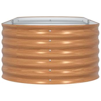 Hochbeet Braun mit Holzlook 240x80x44 cm Stahl