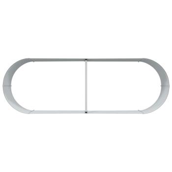 Hochbeet Braun mit Holzlook 240x80x44 cm Stahl