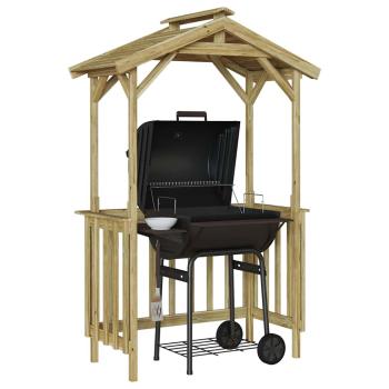 BBQ Schuppen 133,5x63x200 cm Imprägniertes Kiefernholz