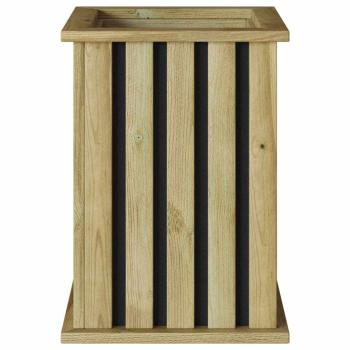 Gartenpflanzer mit Folie 33x33x45 cm imprägniertes Kiefernholz