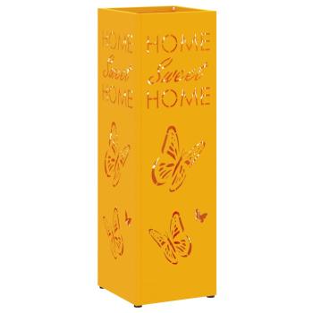 Regenschirmständer Senfgelb Metall Standard Stauraum Rechteckig