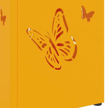 Regenschirmständer Senfgelb Metall Standard Stauraum Rechteckig