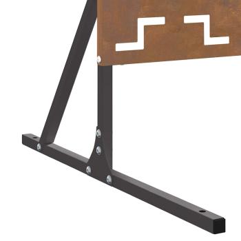 Sichtschutz 100x50x180 cm aus wetterfestem Stahl