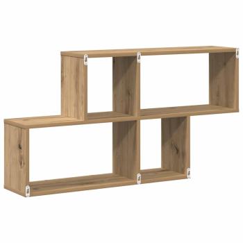 Wandregal Eichenholz 100x20x53 cm Konstruktion Holz