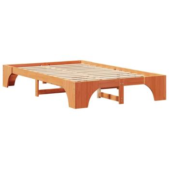Bettgestell Wachsbraun 120x190 cm aus massivem Kiefernholz