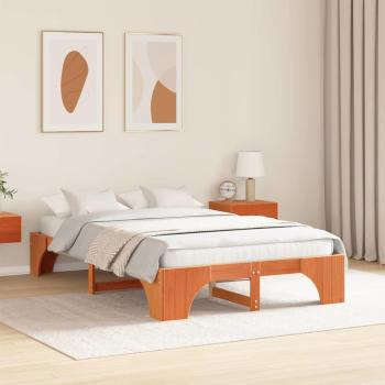 Bettgestell Wachsbraun 120x190 cm aus massivem Kiefernholz