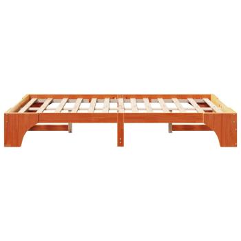 Bettgestell Wachsbraun 120x190 cm aus massivem Kiefernholz