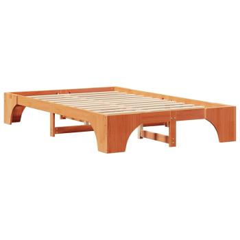Bettgestell Wachsbraun 120x190 cm aus massivem Kiefernholz