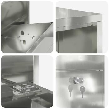 ARDEBO.de - Paketdropbox 44x22x82 cm Verzinkter Stahl