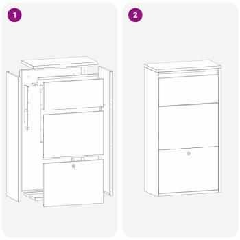 Paketdropbox 44x22x82 cm Verzinkter Stahl