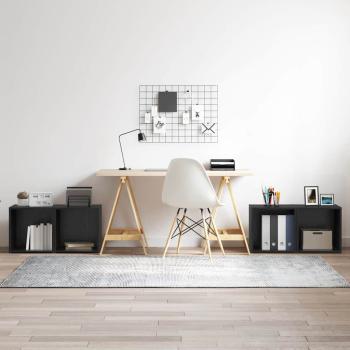 ARDEBO.de - TV-Schränke - 4er Set, Schwarz Eiche, 37 x 35 x 37 cm, aus ingenieured Holz