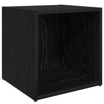 TV-Schränke - 4er Set, Schwarz Eiche, 37 x 35 x 37 cm, aus ingenieured Holz