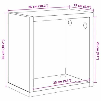 Wandregale Artisan-Eiche MDF 26 x 15 x 26 cm Wandmontage