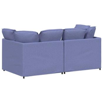 ARDEBO.de - Modulares Sofa mit Kissen Stoff Jeansblau