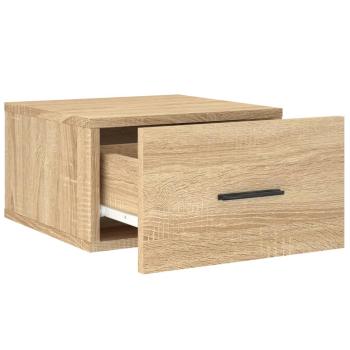 Wand-Nachttische 2 Stk. Sonoma-Eiche 35x35x20 cm