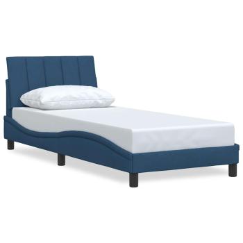 Bettgestell ohne Matratze "Hanko" Blau 90x200 cm Stoff
