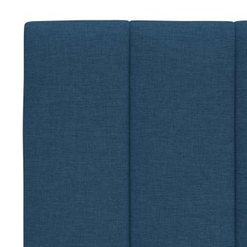 Bett mit Matratze "Hanko" Blau 90x200 cm Stoff