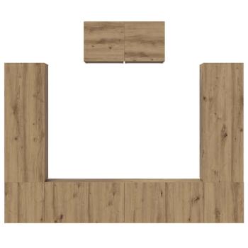 TV-Schrank-Set 7 pcs Eiche handwerklich 180 x 30 x 120 cm