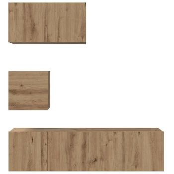TV-Schrank-Set 4 pcs Eiche handwerklich 60 x 30 x 30 cm