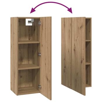 TV-Schrank-Set 10 pcs Eiche handwerklich 30,5 x 30 x 90 cm