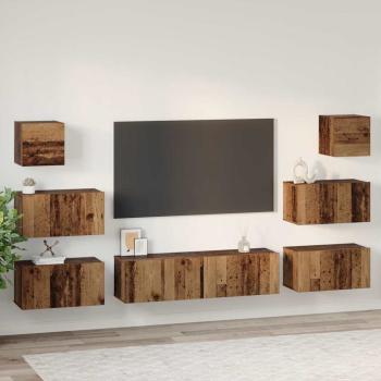 TV-Schrank-Set 8 pcs Altholz 60 x 30 x 30 cm Holzwerkstoff