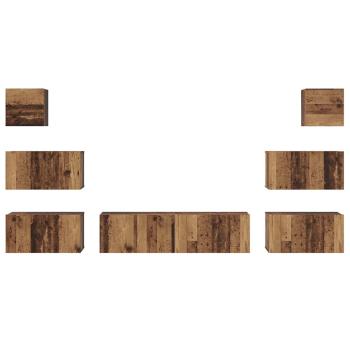 TV-Schrank-Set 8 pcs Altholz 60 x 30 x 30 cm Holzwerkstoff