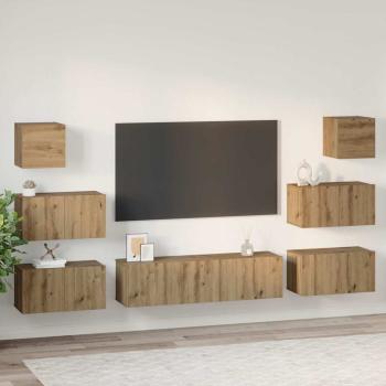 TV-Schrank-Set 8 pcs Eiche handwerklich 60 x 30 x 30 cm
