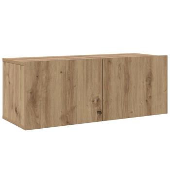 TV-Schrank Set mit Regal Wandmontiert Sonstiges mit Speicher 8 pcs Eiche handwerklich