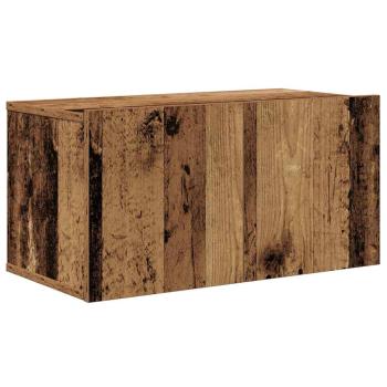 TV-Schrank-Set mit Regal Wandmontiert mit Speicher mit Tür 3 pcs Altholz 60 x 30 x 30 cm