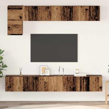 ARDEBO.de - TV-Schrankset 5 Stk. Altholz Holzwerkstoff