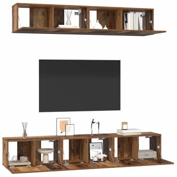 TV-Schrank-Set 5 pcs Altholz Standard Mittel Holzwerkstoff