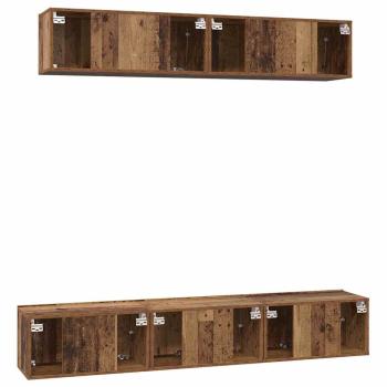 TV-Schrank-Set 5 pcs Altholz Standard Mittel Holzwerkstoff