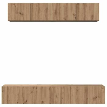 TV-Schrank-Set 5 pcs Eiche handwerklich Mittel Holzwerkstoff