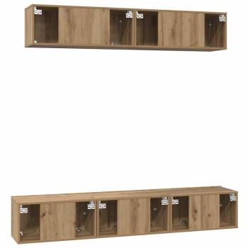 TV-Schrank-Set 5 pcs Eiche handwerklich Mittel Holzwerkstoff