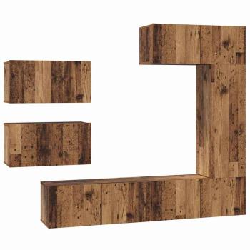 TV-Schrank-Set 6 pcs Altholz 30,5 x 30 x 90 cm Holzwerkstoff