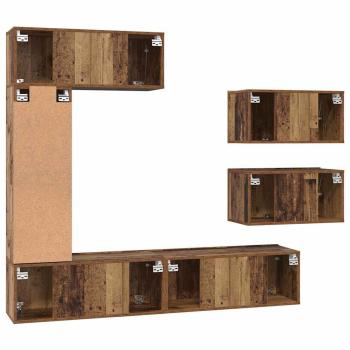 TV-Schrank-Set 6 pcs Altholz 30,5 x 30 x 90 cm Holzwerkstoff