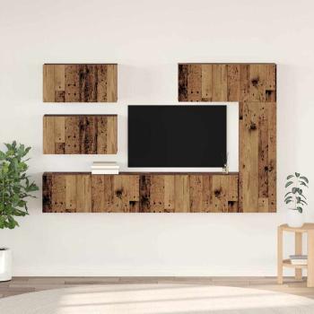 ARDEBO.de - TV-Schrank-Set 6 pcs Altholz 30,5 x 30 x 90 cm Holzwerkstoff