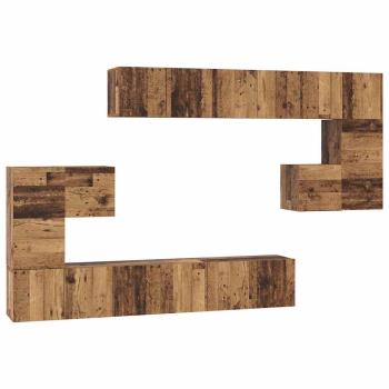 TV-Schrank-Set 10 pcs Altholz 180 x 30 x 90.5 cm Holzwerkstoff