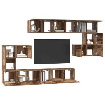 TV-Schrank-Set 10 pcs Altholz 180 x 30 x 90.5 cm Holzwerkstoff