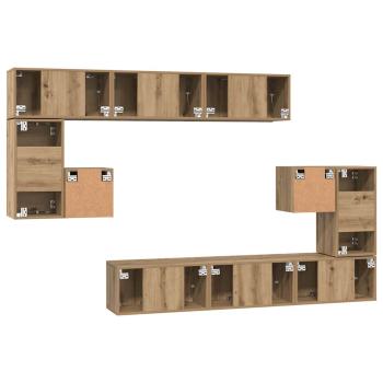 TV-Schrank-Set 10 pcs Eiche handwerklich 180 x 30 x 90.5 cm
