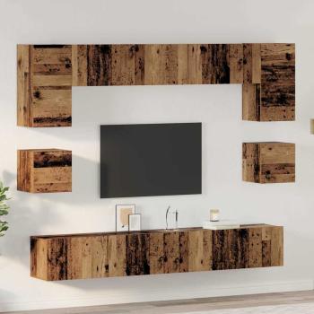 ARDEBO.de - TV-Schrank-Set 8 pcs Altholz 100 x 30 x 30 cm Holzwerkstoff