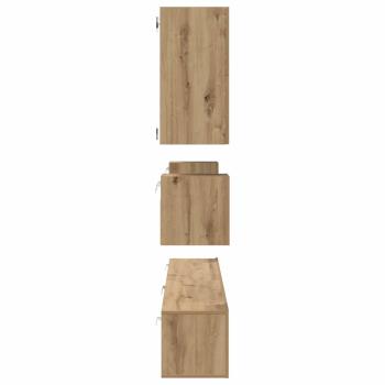 TV-Schrank-Set 8 pcs Eiche handwerklich 100 x 30 x 30 cm