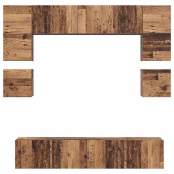 TV-Schrank-Set 8 pcs Altholz 80 x 30 x 30 cm Holzwerkstoff